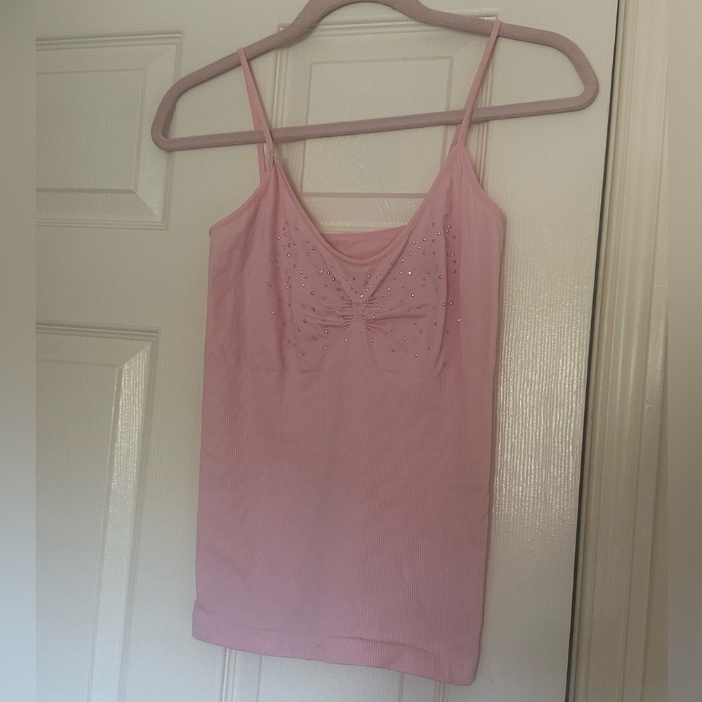 Pink Embellished Camisole Top